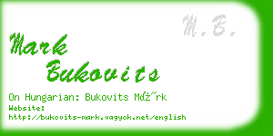mark bukovits business card